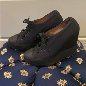 Dries Van Noten Canvas Sneaker Wedges